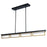 Abra Lighting Pane 4 Light Framed Pendant/Frost, Black/Bronze