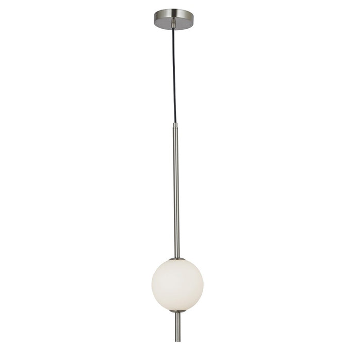 Abra Lighting Baton 1 Light Orb Pendant, Nickel - 10020PN-BN-BATON