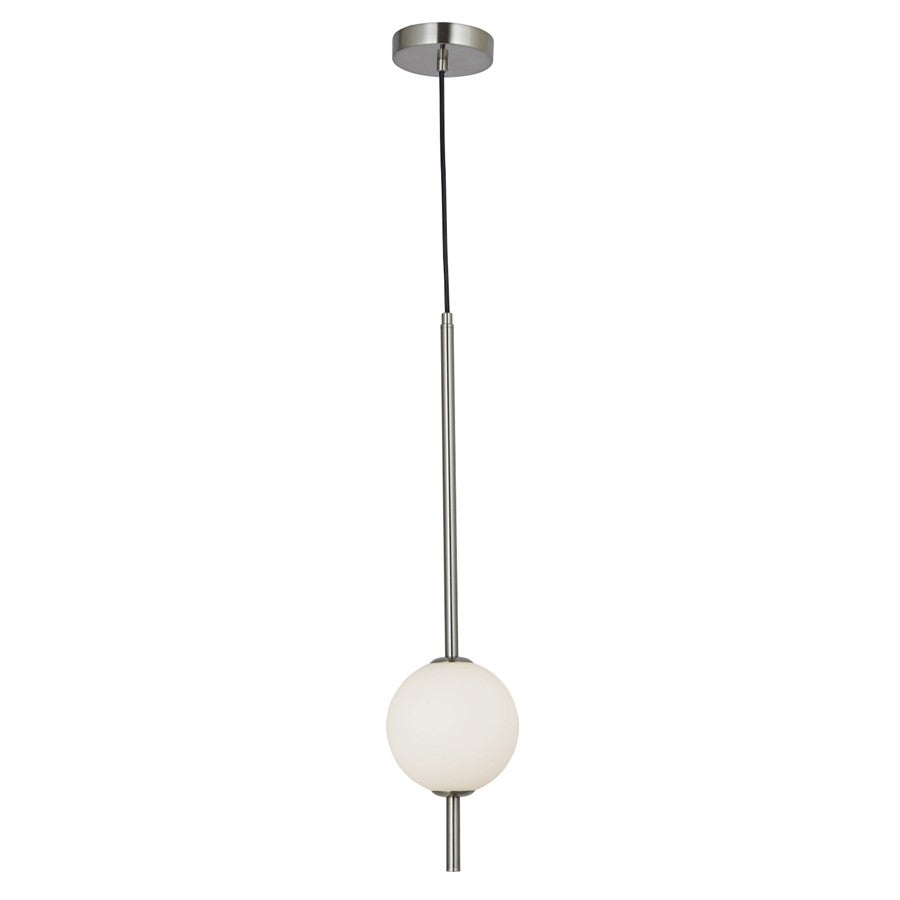 Abra Lighting Baton 1 Light Orb Pendant, Nickel