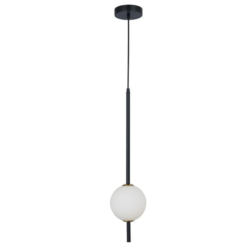 Abra Lighting Baton 1 Light 1-Light Orb Pendant, Matte Black - 10020PN-MB-BATON