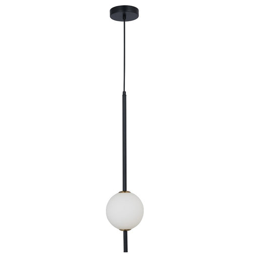 Abra Lighting Baton 1 Light 1-Light Orb Pendant, Matte Black