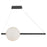 Abra Lighting ORB 1 Light Linear Bar Pendant/Opal Glass Orb, Black