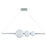 Abra Lighting ORB 1 Light Linear Bar Pendant/3 Orbs, Chrome/Opal