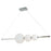 Abra Lighting ORB 1 Light Linear Bar Pendant/3 Orbs, Chrome/Opal