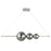 Abra Lighting ORB 1Lt Linear Bar Pendant/3 Orb, Chrome/Smoke - 10026PN-CHSMK-ORB