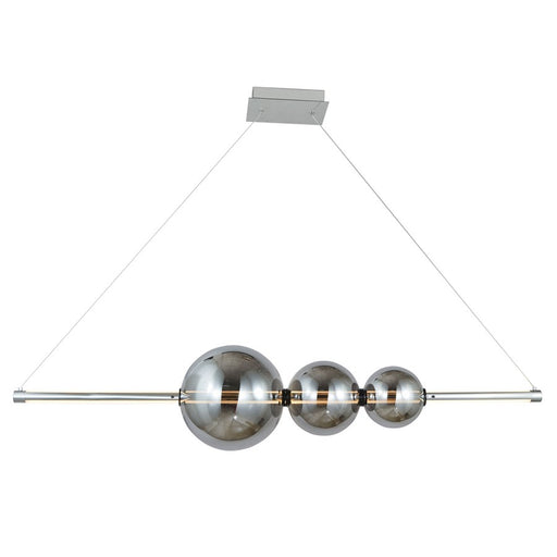 Abra Lighting ORB 1Lt Linear Bar Pendant/3 Orb, Chrome/Smoke - 10026PN-CHSMK-ORB