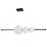 Abra Lighting ORB 1 Light Linear Bar Pendant/3 Orbs, Black/Opal