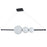 Abra Lighting ORB 1 Light Linear Bar Pendant/3 Orbs, Black/Opal