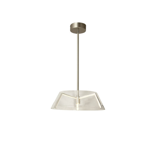 Abra Lighting Talon 1 Light Clear Glass/LED Claw Pendant, Nickel