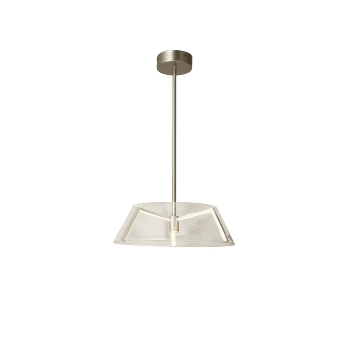 Abra Lighting Talon 1 Light Clear Glass/LED Claw Pendant, Nickel