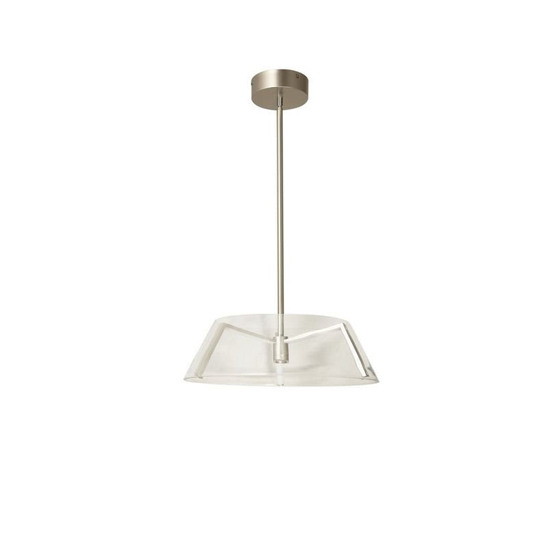 Abra Lighting Talon 1 Light Clear Glass/LED Claw Pendant, Nickel