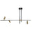 Abra Lighting Spartan 3 Light Cylinder Pendant, Black/Gold