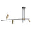 Abra Lighting Spartan 3 Light Cylinder Pendant, Black/Gold