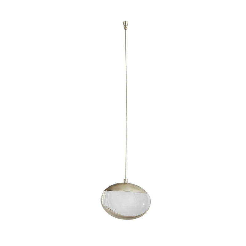 Abra Lighting Athena 1 Light Teardrop Pendant/120" Cord, Nickel