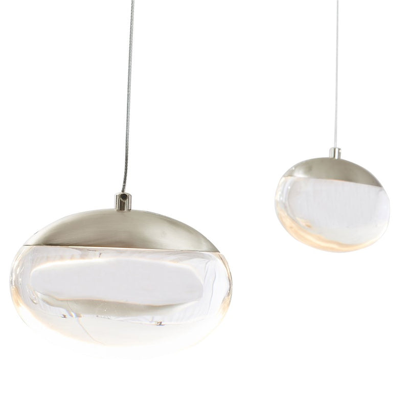Abra Lighting Athena 1 Light Teardrop Pendant/120" Cord, Nickel