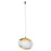 Abra Lighting Athena 1 Light Oval Teardrop Pendant, BK/BS
