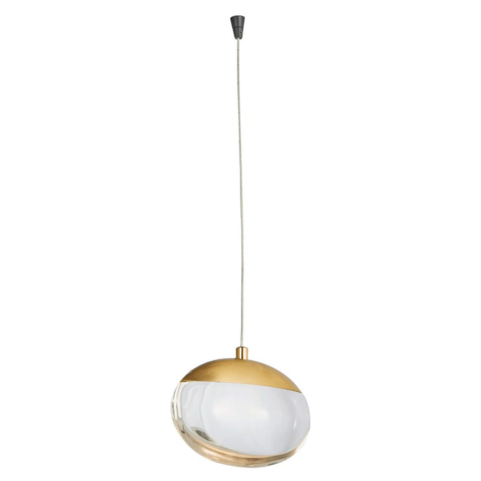 Abra Lighting Athena 1 Light Oval Teardrop Pendant, BK/BS