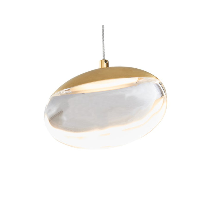 Abra Lighting Athena 1 Light Oval Teardrop Pendant, BK/BS