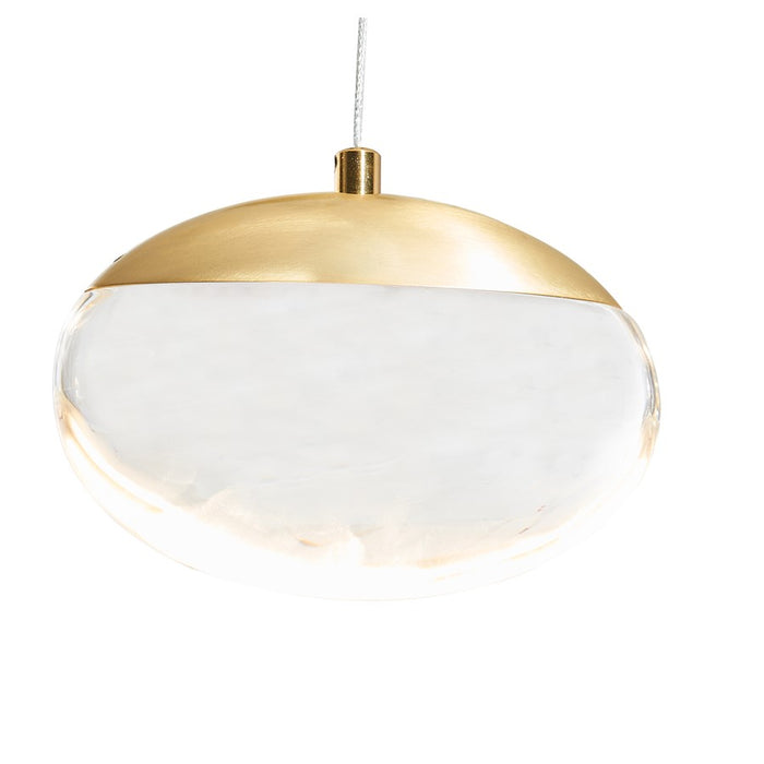 Abra Lighting Athena 1 Light Oval Teardrop Pendant, BK/BS