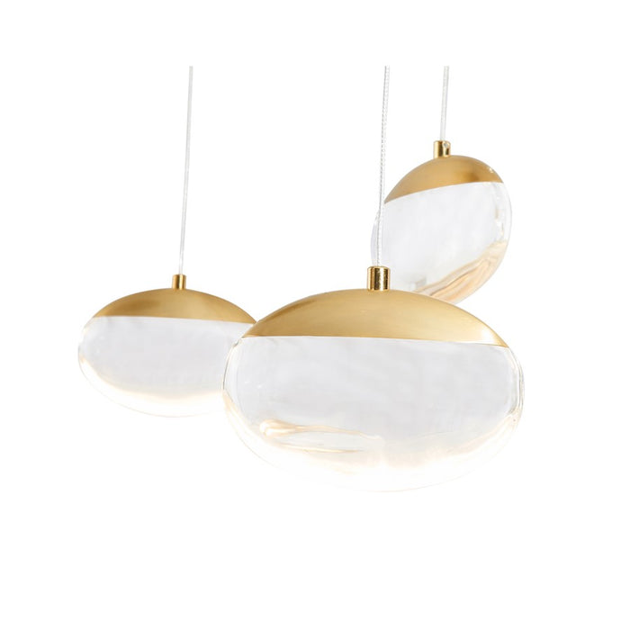 Abra Lighting Athena 1 Light Oval Teardrop Pendant, BK/BS