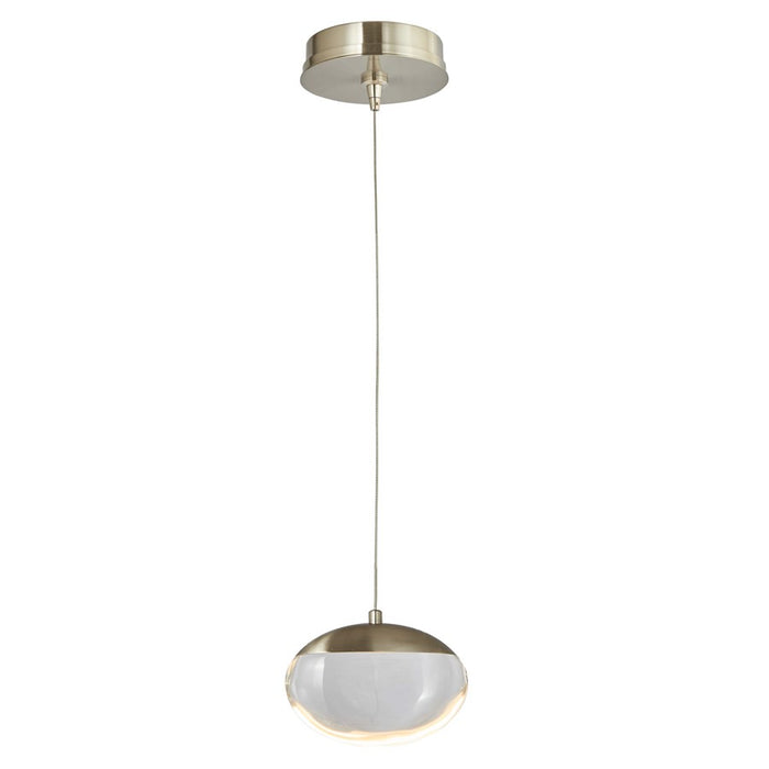 Abra Lighting Athena 1 Light Teardrop Pendant, Nickel
