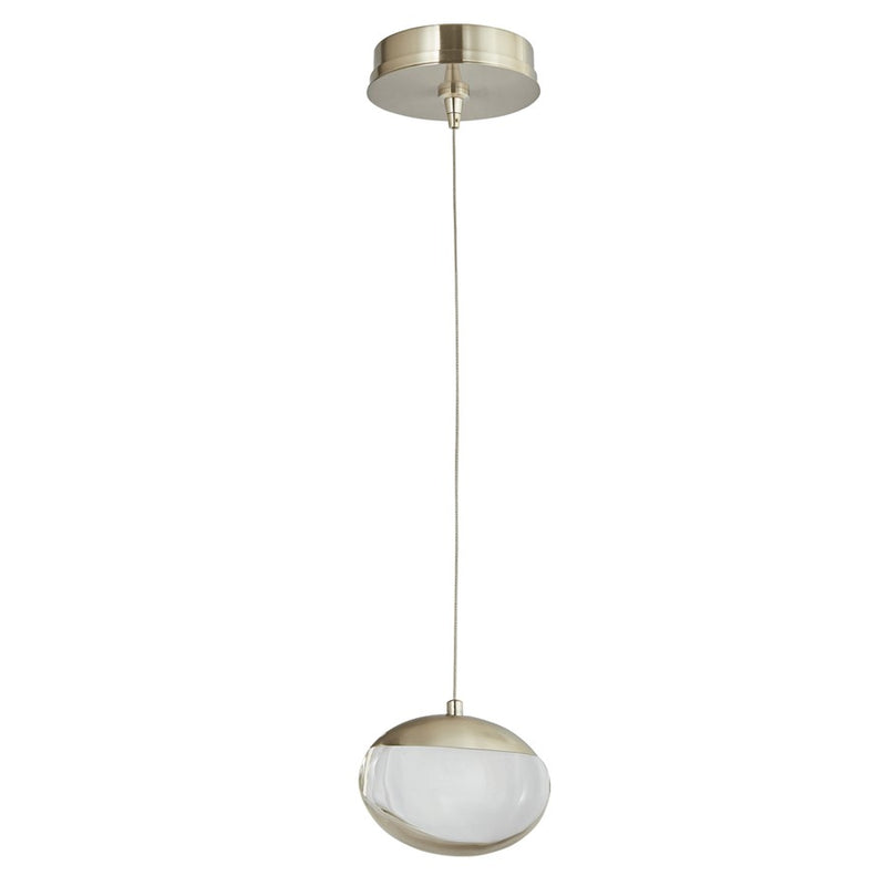 Abra Lighting Athena 1 Light Teardrop Pendant, Nickel