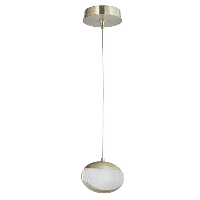 Abra Lighting Athena 1 Light Teardrop Pendant, Nickel