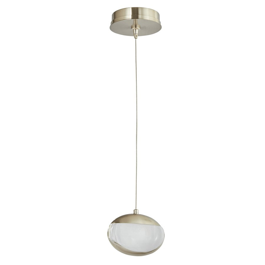 Abra Lighting Athena 1 Light Teardrop Pendant, Nickel