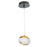 Abra Lighting Athena 1Lt Teardrop Pendant, Black/Brass - 10061PN-MB-BB-ATHENA