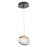 Abra Lighting Athena 1 Light Teardrop Pendant, Black/Brass