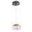 Abra Lighting Athena 1 Light Teardrop Pendant, Black/Brass
