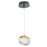 Abra Lighting Athena 1 Light Teardrop Pendant, Black/Brass
