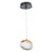 Abra Lighting Athena 1 Light Teardrop Pendant, Black/Brass