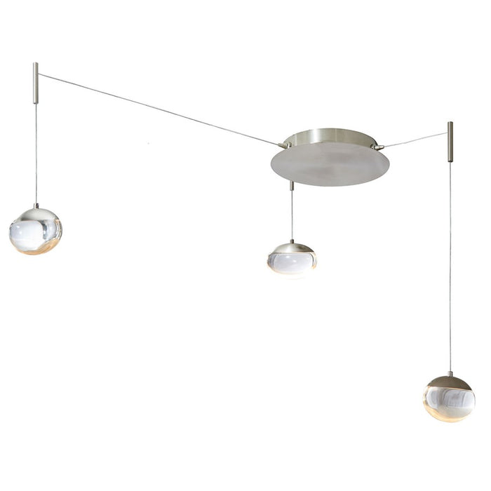 Abra Lighting Athena 3 Light Octopus Pendant/Teardrop, Nickel