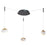 Abra Lighting Athena 3 Light Octopus Pendant/Teardrop, BK/BS