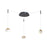 Abra Lighting Athena 3 Light Octopus Pendant/Teardrop, BK/BS