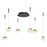 Abra Lighting Athena 6 Light Octopus Pendant/Teardrop, BK/BS