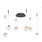 Abra Lighting Athena 6 Light Octopus Pendant/Teardrop, BK/BS