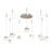 Abra Lighting Athena 9 Light Octopus Pendant/Teardrop, Nickel