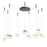 Abra Lighting Athena 9 Light Octopus Pendant/Teardrop, BK/BS
