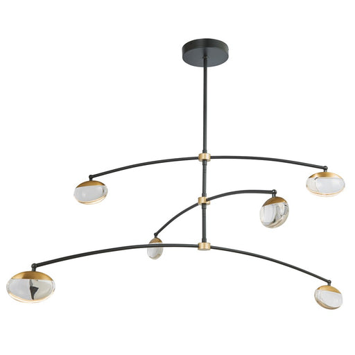 Abra Lighting Athena 6 Light Teardrop Cylinder Pendant, BK/BS