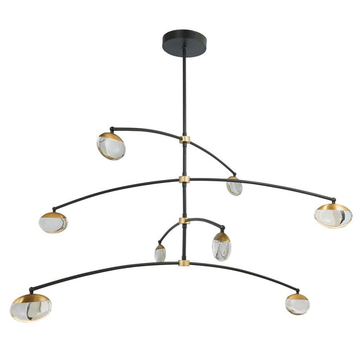 Abra Lighting Athena 8 Light Teardrop Cylinder Pendant, BK/BS