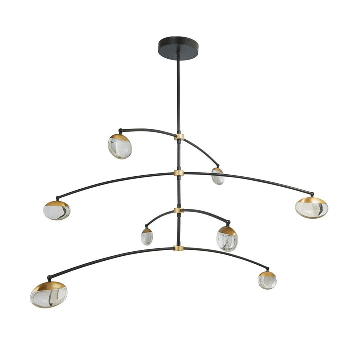 Abra Lighting Athena 8 Light Teardrop Cylinder Pendant, BK/BS