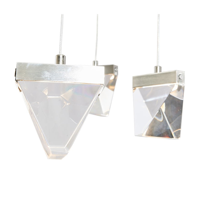 Abra Lighting Atlas 1 Light Diamond Pendant/120" Cord, Nickel