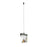 Abra Lighting Atlas 1 Light Diamond Pendant/120" Cord, Black