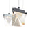 Abra Lighting Atlas 1 Light Diamond Pendant/120" Cord, Black