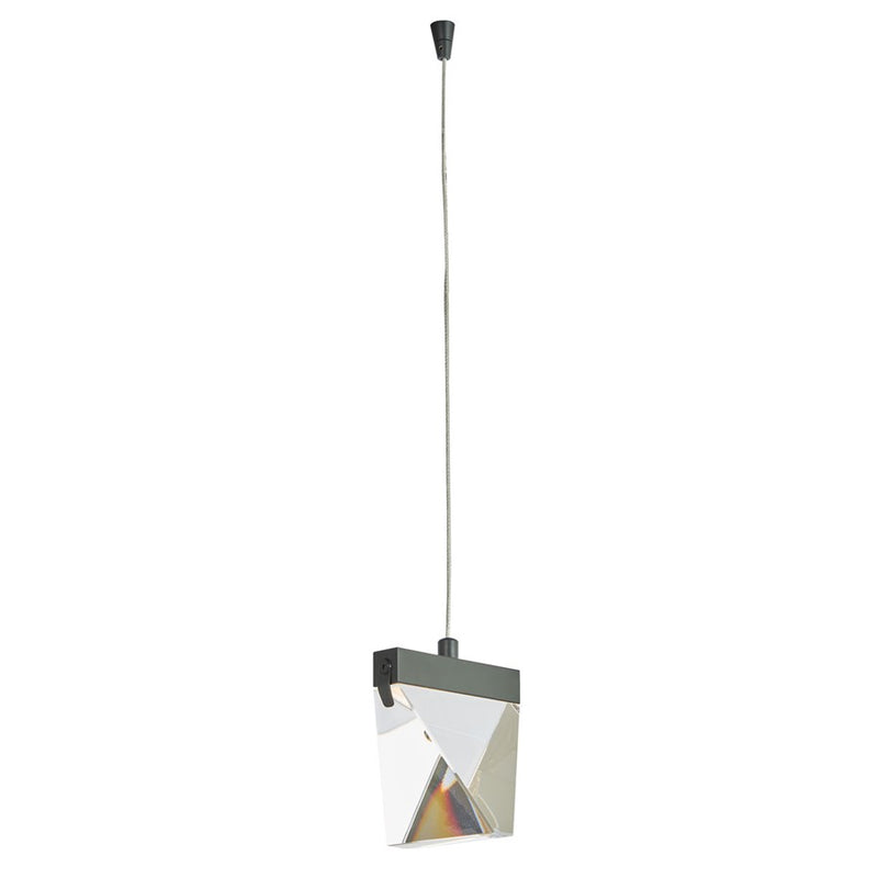 Abra Lighting Atlas 1 Light Diamond Pendant/120" Cord, Black