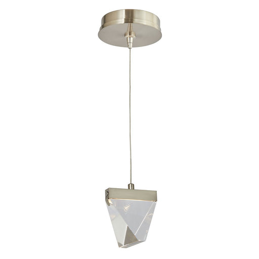 Abra Lighting Atlas 1 Light Diamond Pendant/Canopy/Driver, Nickel