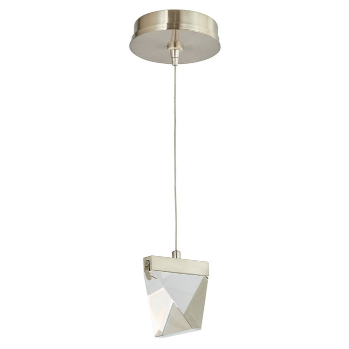 Abra Lighting Atlas 1 Light Diamond Pendant/Canopy/Driver, Nickel