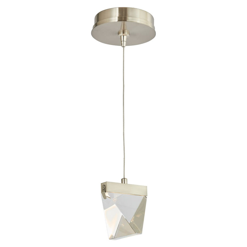 Abra Lighting Atlas 1 Light Diamond Pendant/Canopy/Driver, Nickel
